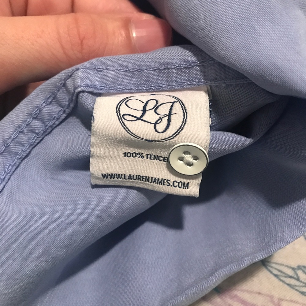 💥NWT Lauren James Rolled Sleeve Button Up - Picture 5 of 5